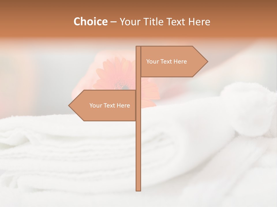 A Person Holding A Flower On Top Of A Bed PowerPoint Template