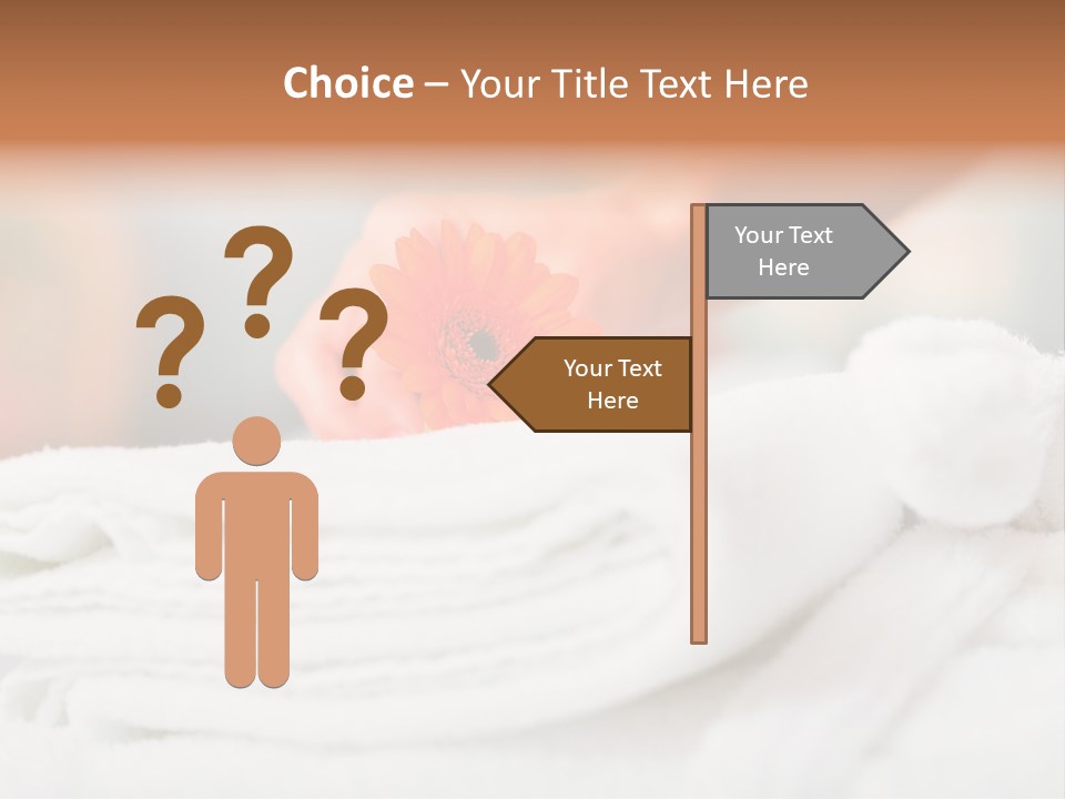 A Person Holding A Flower On Top Of A Bed PowerPoint Template