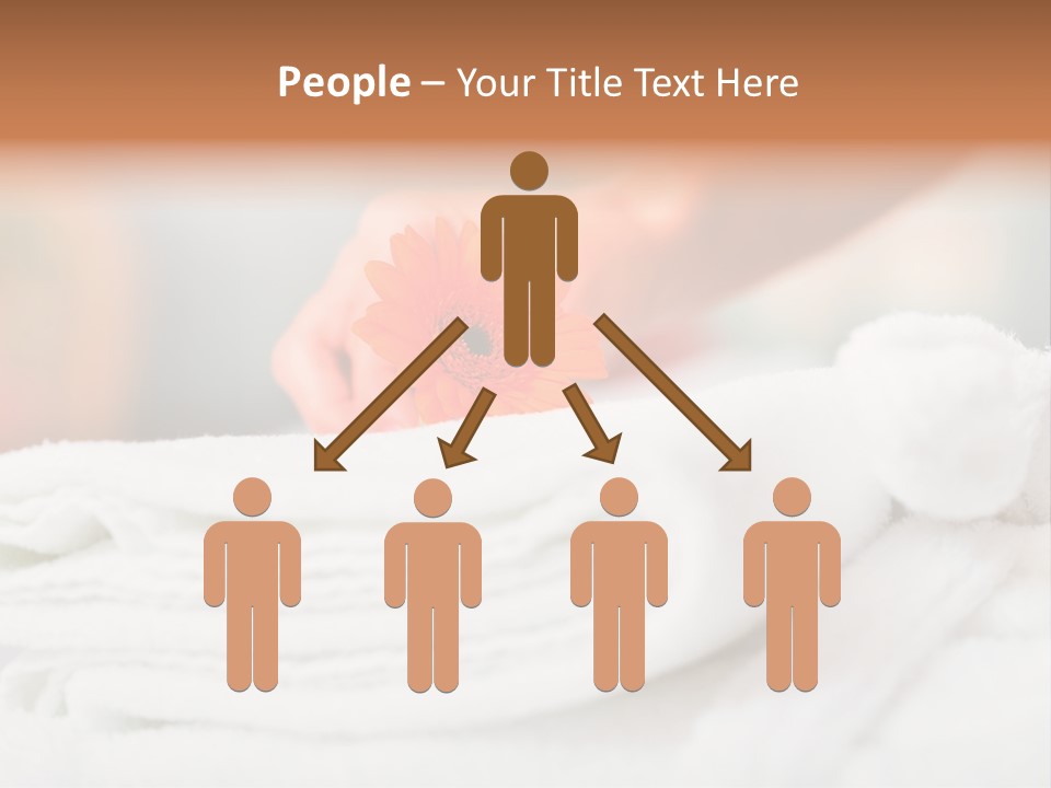 A Person Holding A Flower On Top Of A Bed PowerPoint Template