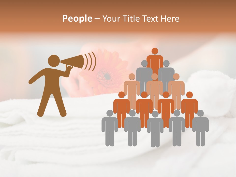 A Person Holding A Flower On Top Of A Bed PowerPoint Template