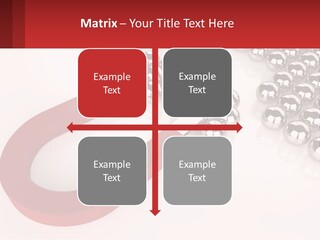 A Group Of Silver Balls With A Red Bar On Top Of Them PowerPoint Template