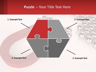 A Group Of Silver Balls With A Red Bar On Top Of Them PowerPoint Template