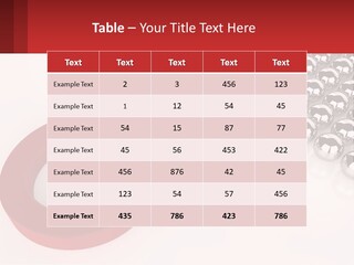 A Group Of Silver Balls With A Red Bar On Top Of Them PowerPoint Template