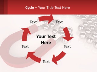 A Group Of Silver Balls With A Red Bar On Top Of Them PowerPoint Template
