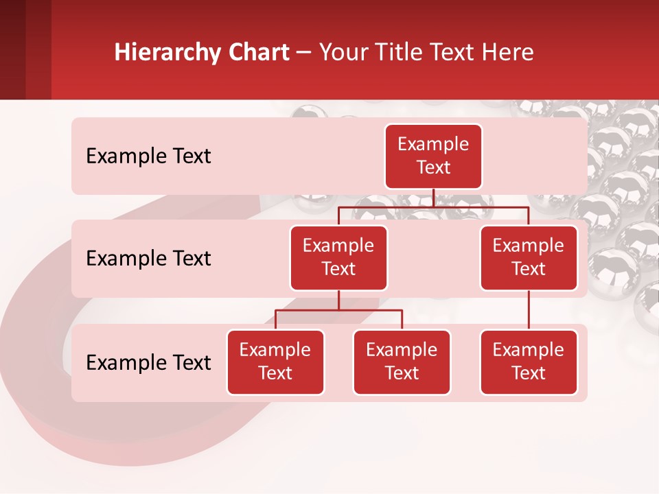 A Group Of Silver Balls With A Red Bar On Top Of Them PowerPoint Template