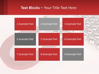 A Group Of Silver Balls With A Red Bar On Top Of Them PowerPoint Template
