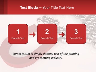 A Group Of Silver Balls With A Red Bar On Top Of Them PowerPoint Template