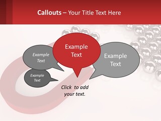 A Group Of Silver Balls With A Red Bar On Top Of Them PowerPoint Template
