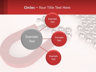 A Group Of Silver Balls With A Red Bar On Top Of Them PowerPoint Template