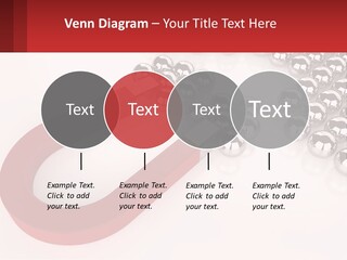 A Group Of Silver Balls With A Red Bar On Top Of Them PowerPoint Template