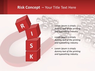 A Group Of Silver Balls With A Red Bar On Top Of Them PowerPoint Template