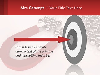 A Group Of Silver Balls With A Red Bar On Top Of Them PowerPoint Template