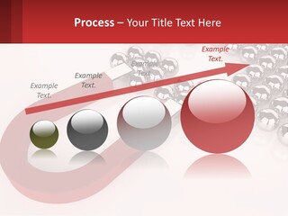 A Group Of Silver Balls With A Red Bar On Top Of Them PowerPoint Template