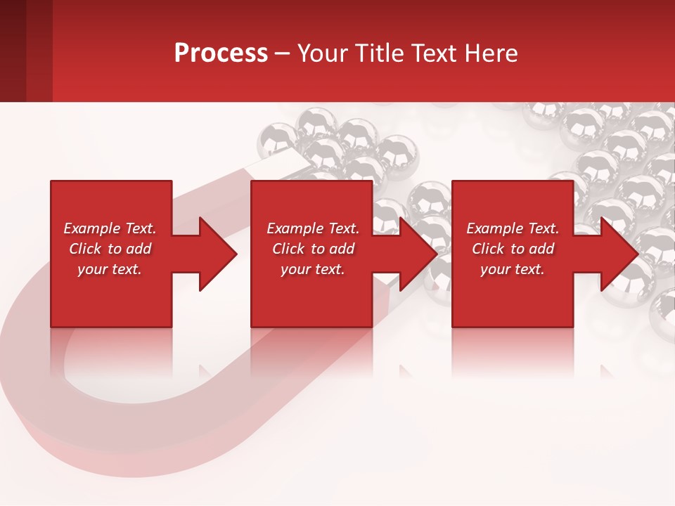 A Group Of Silver Balls With A Red Bar On Top Of Them PowerPoint Template