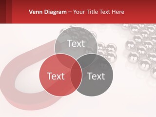 A Group Of Silver Balls With A Red Bar On Top Of Them PowerPoint Template
