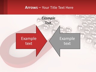 A Group Of Silver Balls With A Red Bar On Top Of Them PowerPoint Template