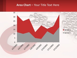 A Group Of Silver Balls With A Red Bar On Top Of Them PowerPoint Template