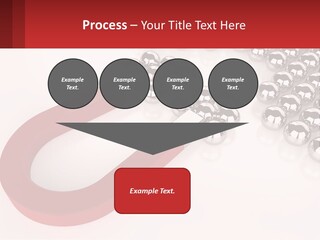 A Group Of Silver Balls With A Red Bar On Top Of Them PowerPoint Template