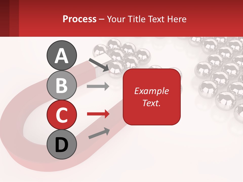 A Group Of Silver Balls With A Red Bar On Top Of Them PowerPoint Template
