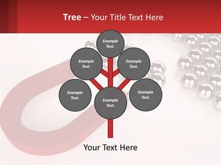 A Group Of Silver Balls With A Red Bar On Top Of Them PowerPoint Template