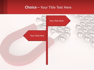 A Group Of Silver Balls With A Red Bar On Top Of Them PowerPoint Template