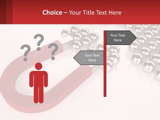 A Group Of Silver Balls With A Red Bar On Top Of Them PowerPoint Template