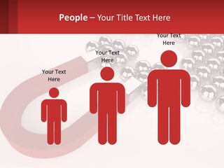 A Group Of Silver Balls With A Red Bar On Top Of Them PowerPoint Template