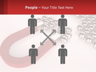 A Group Of Silver Balls With A Red Bar On Top Of Them PowerPoint Template