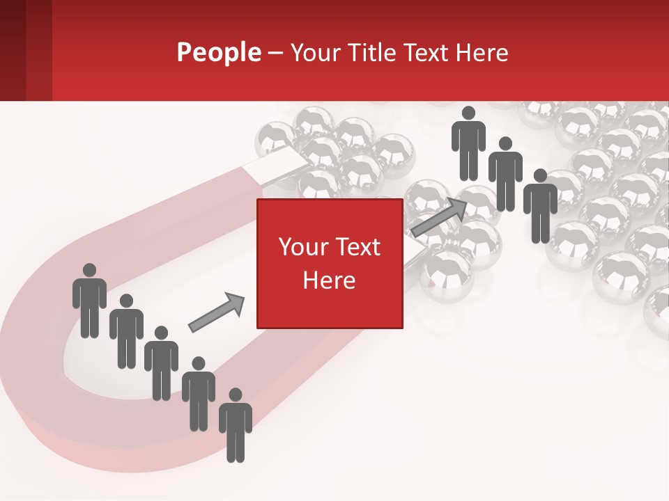 A Group Of Silver Balls With A Red Bar On Top Of Them PowerPoint Template