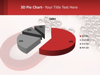 A Group Of Silver Balls With A Red Bar On Top Of Them PowerPoint Template