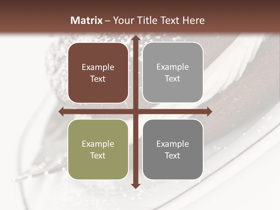A Piece Of Cake On A Plate With A Fork PowerPoint Template