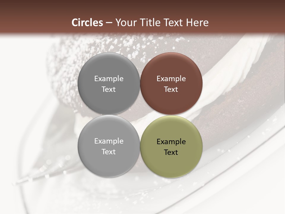 A Piece Of Cake On A Plate With A Fork PowerPoint Template