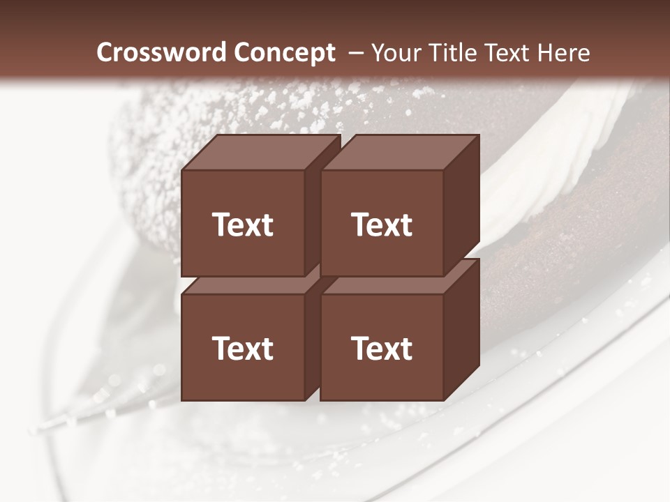 A Piece Of Cake On A Plate With A Fork PowerPoint Template
