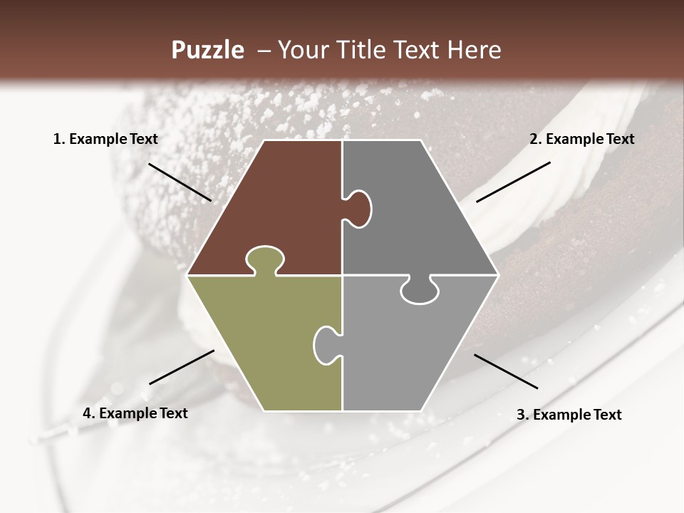 A Piece Of Cake On A Plate With A Fork PowerPoint Template