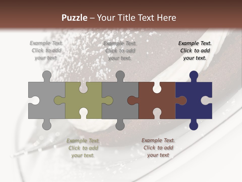 A Piece Of Cake On A Plate With A Fork PowerPoint Template