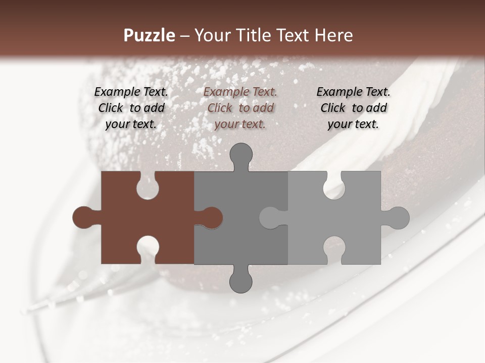 A Piece Of Cake On A Plate With A Fork PowerPoint Template