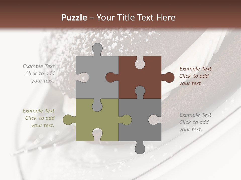 A Piece Of Cake On A Plate With A Fork PowerPoint Template