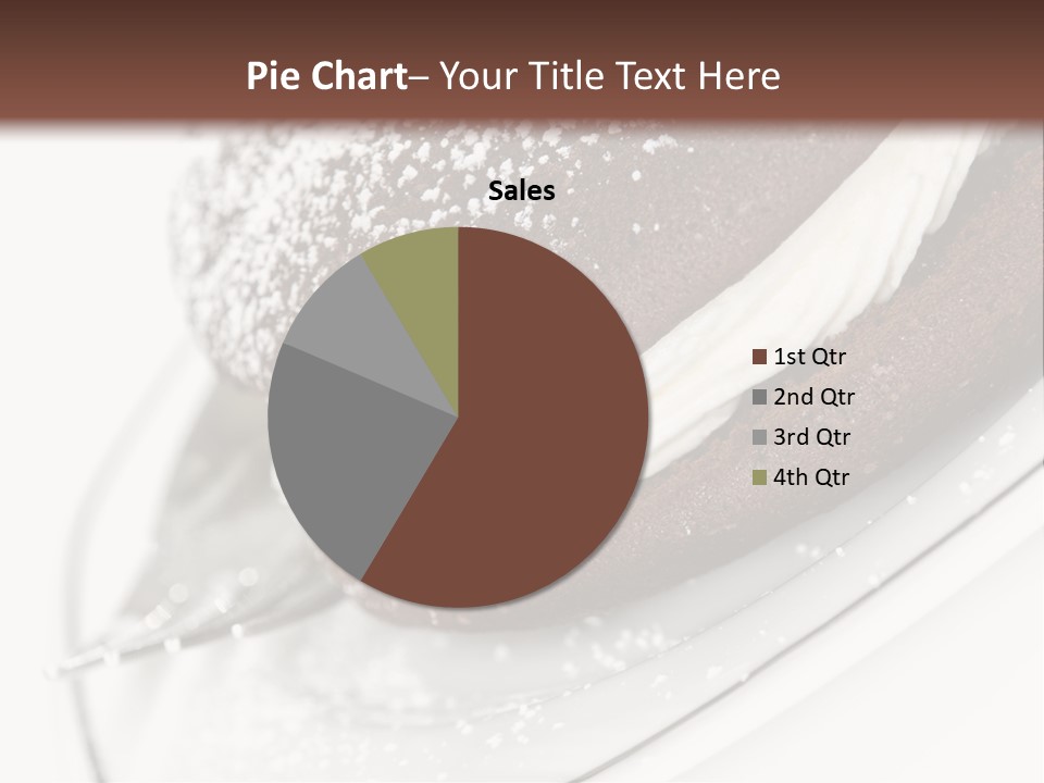 A Piece Of Cake On A Plate With A Fork PowerPoint Template