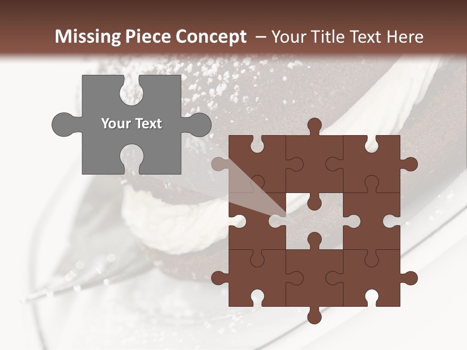 A Piece Of Cake On A Plate With A Fork PowerPoint Template