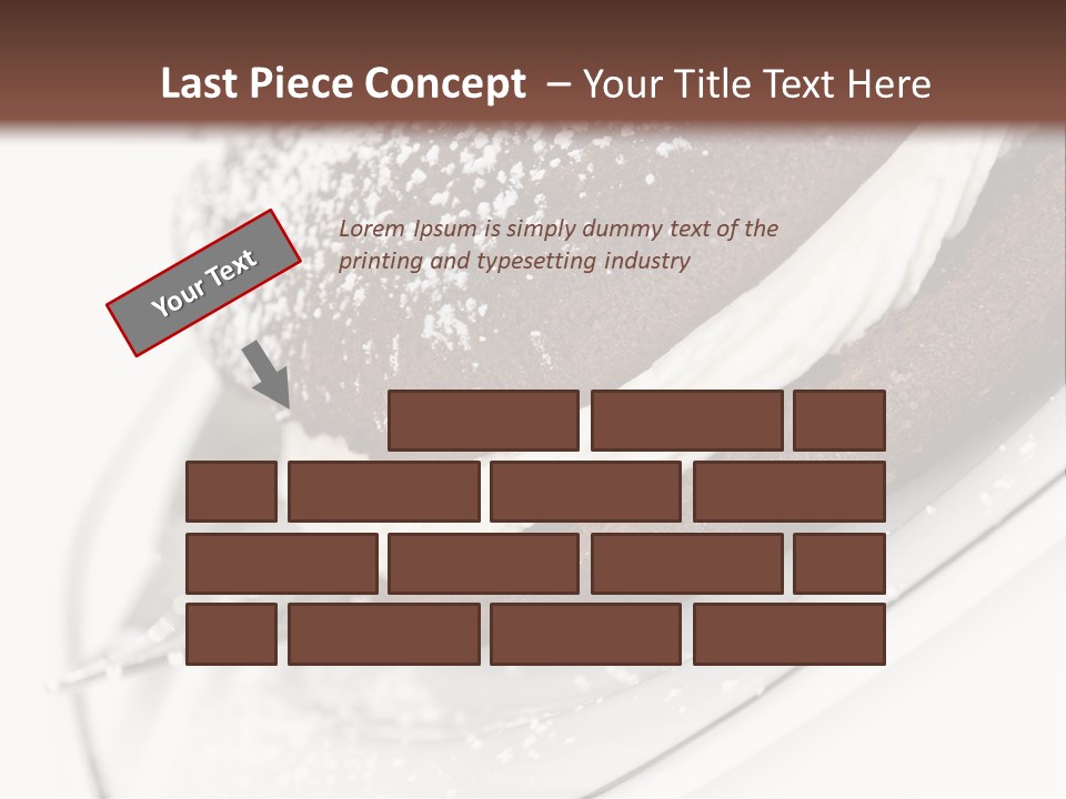 A Piece Of Cake On A Plate With A Fork PowerPoint Template