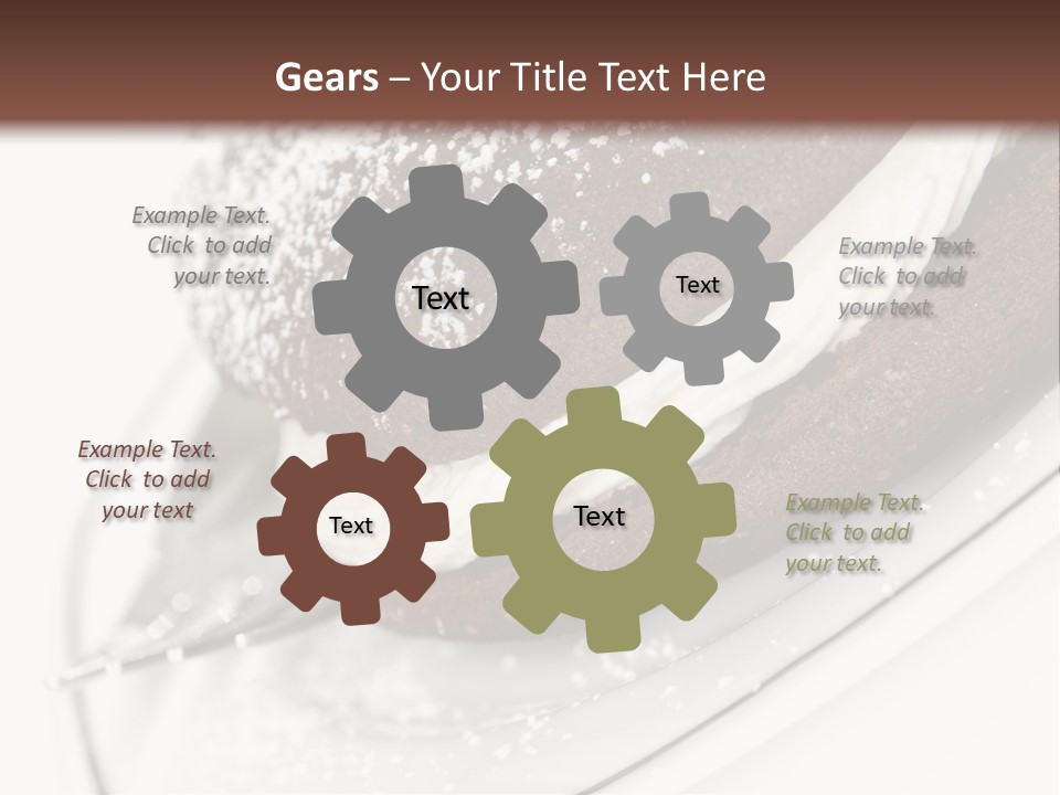 A Piece Of Cake On A Plate With A Fork PowerPoint Template