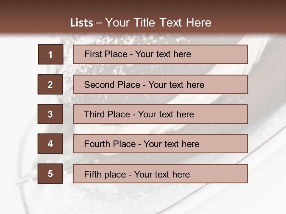 A Piece Of Cake On A Plate With A Fork PowerPoint Template