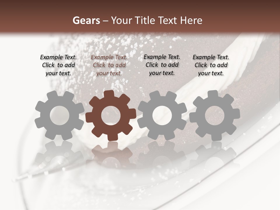 A Piece Of Cake On A Plate With A Fork PowerPoint Template