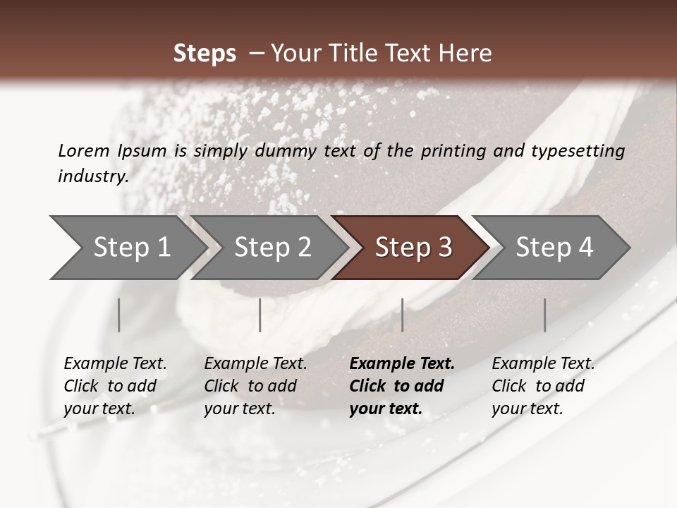A Piece Of Cake On A Plate With A Fork PowerPoint Template