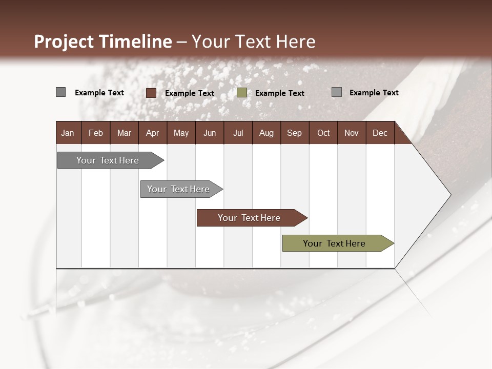 A Piece Of Cake On A Plate With A Fork PowerPoint Template