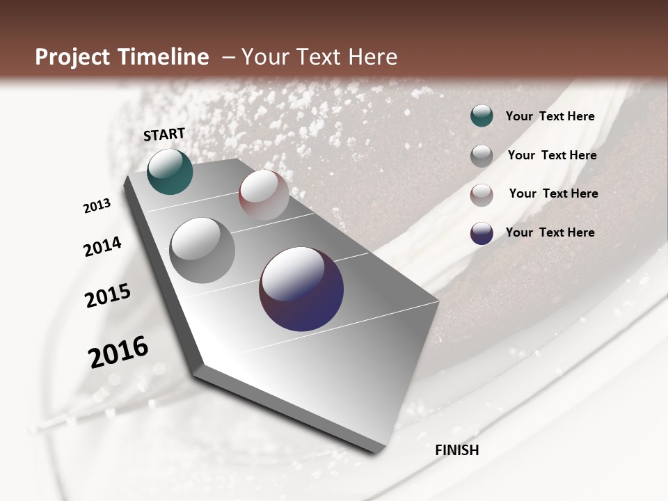 A Piece Of Cake On A Plate With A Fork PowerPoint Template