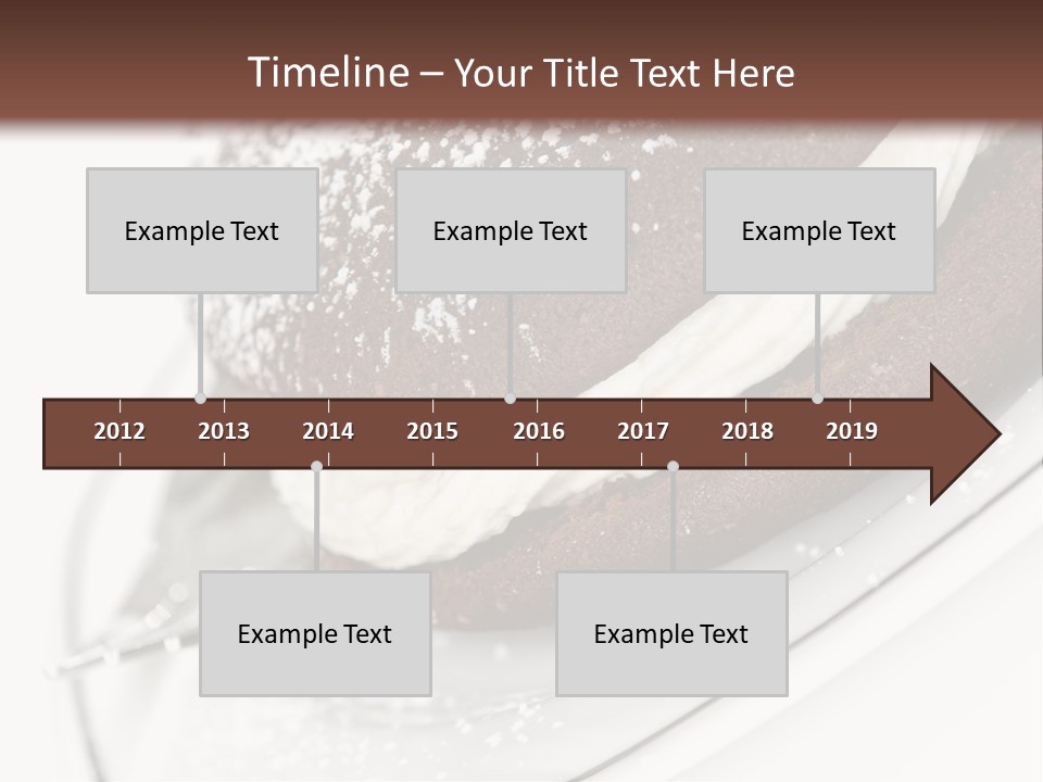 A Piece Of Cake On A Plate With A Fork PowerPoint Template