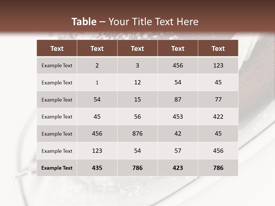 A Piece Of Cake On A Plate With A Fork PowerPoint Template