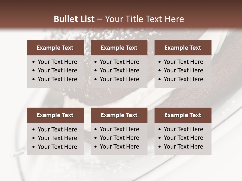 A Piece Of Cake On A Plate With A Fork PowerPoint Template