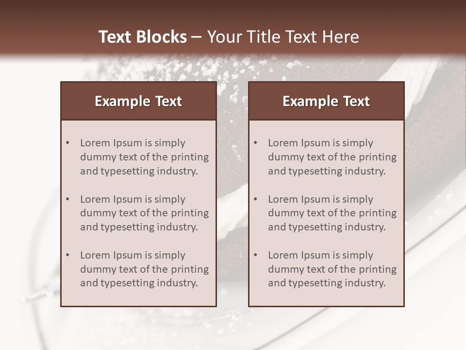 A Piece Of Cake On A Plate With A Fork PowerPoint Template
